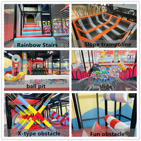 Parc de trampolines mobile, saut à l'élastique commercial intérieur et extérieur, airbags de sécurité pour enfants et adultes, rebondissement durable