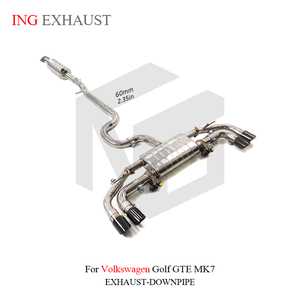 Scarico Catback in Acciaio Inox con Valvola per Volkswagen <span class=keywords><strong>Golf</strong></span> GTE MK7, Parti Auto ad Alte Prestazioni, Scarico Valvetronic - Product Image 4