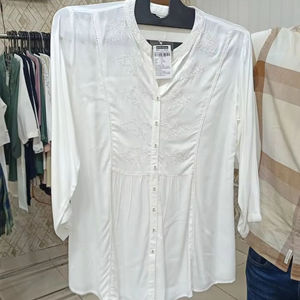 Nueva Kurta Casual de Manga Larga para Mujer, Cuello Redondo, Diseño Corto para Primavera Verano, Venta al por Mayor - Product Image 2