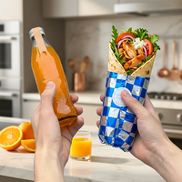 Emballage en aluminium alvéolé personnalisé avec logo, résistant à la graisse, isolant thermique, pour aliments chauds, hamburgers, sandwichs, hot-dogs, burritos