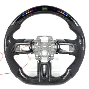 พวงมาลัยคาร์บอนไฟเบอร์พร้อมจอ LED สำหรับรถยนต์ฟอร์ด มัสแตง จีที ปี <span class=keywords><strong>2018</strong></span> 2019 2020 2021 2022 2023 ตกแต่งภายในรถสปอร์ต - Product Image 1
