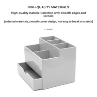 Caja Organizadora de Acrílico DOOSO para Uñas, con Cajón, a Prueba de Polvo, para Esmaltes, Exhibidor de Cosméticos para Técnicos de Salón