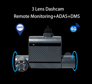 กล้องติดรถยนต์อัจฉริยะ AI 4G LTE กล้องติดรถยนต์3ช่อง GPS กล้องติดรถยนต์ DVR 4G พร้อมระบบติดตามแบบสด - Product Image 1