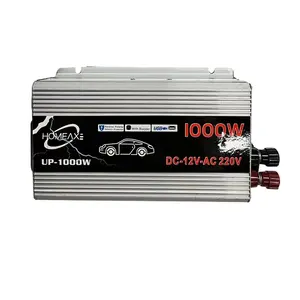 Inverter Off Grid Portabel 1000W dari 12V Ke 220V Daya Puncak 2000W Pure Sine Wave Power Inverter dengan Pengisi Daya