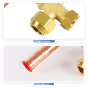 Factory Wholesale Air Conditioner <strong>Parts</strong> 3/8 5/8 1/2 1/4 Inch Brass <strong>Split</strong> <strong>Ac</strong> Service Valve - Product Image 4