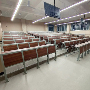 โต๊ะและเก้าอี้เรียนแบบแถวสำหรับห้องบรรยายโรงเรียน รุ่น HB206 ยี่ห้อ Manwa Expo พร้อมกระดานเขียนแบบติดตั้งถาวร 2 แถว - Product Image 3