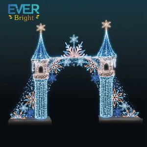 Décoration de Noël personnalisée en plein air, éclairée, grand château géant en 3D, motif lumineux, affichage pour centre commercial - Product Image 4