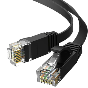 Câble Réseau Plat Cat6 RJ45, Cordon Patch Cat6 8P8C 32AWG UTP 4PR, Câbles de Communication Ethernet Cat 6 en Cuivre Nu Conformes RoHS - Product Image 1