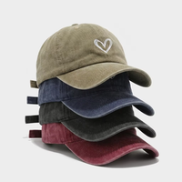 Gorra de Béisbol de Algodón sin Estructura con Logotipo Bordado, Estilo Vintage Desgastado y Lavado Ácido, Tipo Dad Hat, Venta al por Mayor