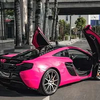 Film Vinyle PET Ultra Brillant Rouge Rose Magenta Auto-Réparant Sans Colle pour Carrosserie Complète, Décalcomanies PVC DIY, Accessoires de Protection pour Voiture