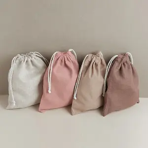 Tas Serut Katun Kanvas Muslin Kustom Tas Debu Kaliico