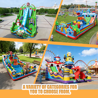 Aire de jeux intérieure personnalisée, château gonflable coloré pour les activités de plein air et les parcs d'attractions