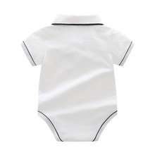 Body estivo bebè da <span class=keywords><strong>0</strong></span> a 12 <span class=keywords><strong>mesi</strong></span> abbigliamento per bambini in cotone a maniche corte con cravatta a papillon <span class=keywords><strong>tutine</strong></span> per neonato - Product Image 4