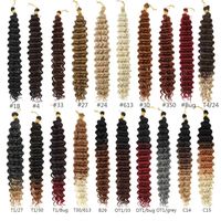 Ocean Wave Cheveux Extensions de cheveux Deep Wave Tressage Crochet Cheveux Doux Synthétique Bouclés Tressage Crochet Cheveux pour Femme Noire