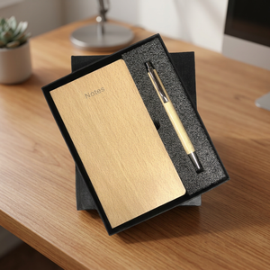 Coffret Cadeau A5 : Agenda Exécutif et Stylo Métallique avec Couverture Rigide en PU Imprimée UV (100 Feuilles) – Idéal pour Réunions d'Affaires, Cadeaux Clients et Planification - Product Image 2