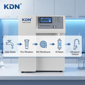 เครื่องกรองน้ำบริสุทธิ์พิเศษ Kdn ได้รับการรับรองมาตรฐาน Ce ราคาโรงงาน สำหรับใช้ในห้องปฏิบัติการ ดีไซน์ปุ่มกดใช้งานง่าย รวดเร็ว - Product Image 2