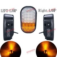 Chariot élévateur phare signal lumineux 10-80V Double côtés travail lumière clignotant voyant blanc jaune avertissement position lampe