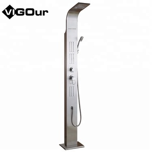 Sistema de <span class=keywords><strong>Ducha</strong></span> Fijo de Lujo Moderno para Montaje en Pared con Duchas de Mano, Acabado Cromado Negro, Ahorro de Agua para Hotel y Baño - Product Image 4