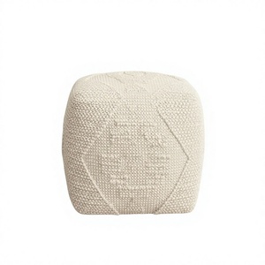 Designer Handmade Nordic Style Moroccan <b>Pouf</b> Ottoman Footstool Eco-Friendly Bone Inlay Console Birthday Multi-Functional ITHL - Product Image 1