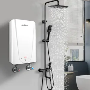 Безрезервуарный тонкий многомгновенный водонагреватель 220 В для ванной комнаты 220 В, мгновенный Электрический нагреватель