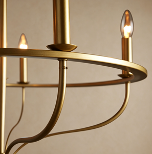 Nuovo Lampadario di Lusso in Ottone per Interni, Lampada a Sospensione con Catena in Ferro per Casa e Hotel, Stile Americano E12, Illuminazione da Soffitto di Design - Product Image 3
