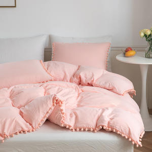 Juego de cama minimalista nórdico con funda de edredón esponjoso, juego de cama cómodo de gran tamaño - Product Image 6