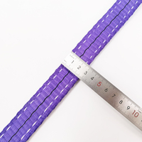 Eslinga de elevación de poliéster de alta tenacidad, 1 tonelada, 25 mm x 1 m-12 m, cinta plana morada, factor de seguridad 4:1 5:1 6:1 7:1, CE GS TUV