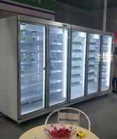 Réfrigérateur droit de congélateur de supermarché commercial avec le refroidissement d'air/fan et le contrôle de température réglable