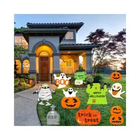 Halloween Kürbis Brief Hof Zeichen Boo Süßes oder Saures Hof Zeichen Outdoor Halloween Rasen Dekorationen Mit Pfahl