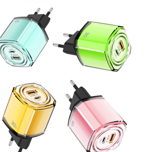 Chargeur mural USB PD Type C transparent 12W, chargeur rapide pour téléphone portable - Product Image 1