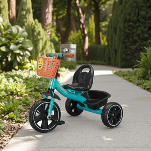 Yeni stil bebek bisikleti 3-Wheel üç tekerlekli bisiklet için 2 ila 4 yaş çocuklar için sepet plastik Pedal üç tekerlekli bisiklet - Product Image 4