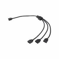 Cable de Extensión Divisor RGB de Cobre para Ordenador, Arnés de Cableado de 3 Puertos SATA para Carcasa, Placa Base y Refrigeración del Host