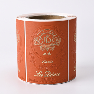 Premium Factory Direct Getränke etiketten Benutzer definierte Logo-Folie gestempelt High-End-Leder aufkleber Wein verpackung Verwendung - Product Image 2