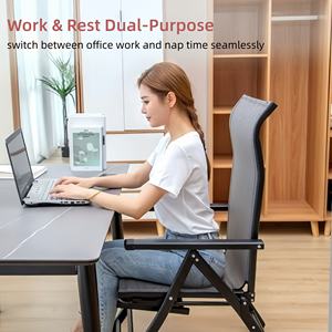 Silla Plegable Ligera con Respaldo Ajustable, Silla Reclinable Transpirable de Malla para Balcón, Camping y Espacios Pequeños - Product Image 2