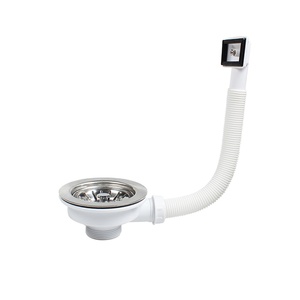 Colador de fregadero de cocina, colador de <span class=keywords><strong>doble</strong></span> taza, filtro giratorio, Red de acero inoxidable XK348, desagües pulidos de alta calidad de 1,5 pulgadas - Product Image 1