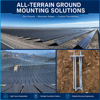 Support solaire en acier galvanisé/alliage d'aluminium sur mesure (OEM/ODM), facile à installer pour centrales solaires