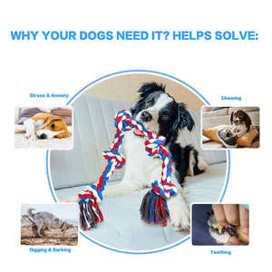 Lussuoso classico grande medio cane corda giocattolo pesante cotone giocattolo da masticare per aggressivo masticatori gioco interattivo per <span class=keywords><strong>Extra</strong></span> <span class=keywords><strong>Large</strong></span> - Product Image 6