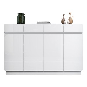 Meuble à chaussures laqué blanc minimaliste moderne pour entrée et couloir - Product Image 5
