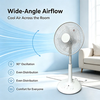 Ventilateur sur pied oscillant réglable à télécommande électrique de haute qualité, vente en gros OEM