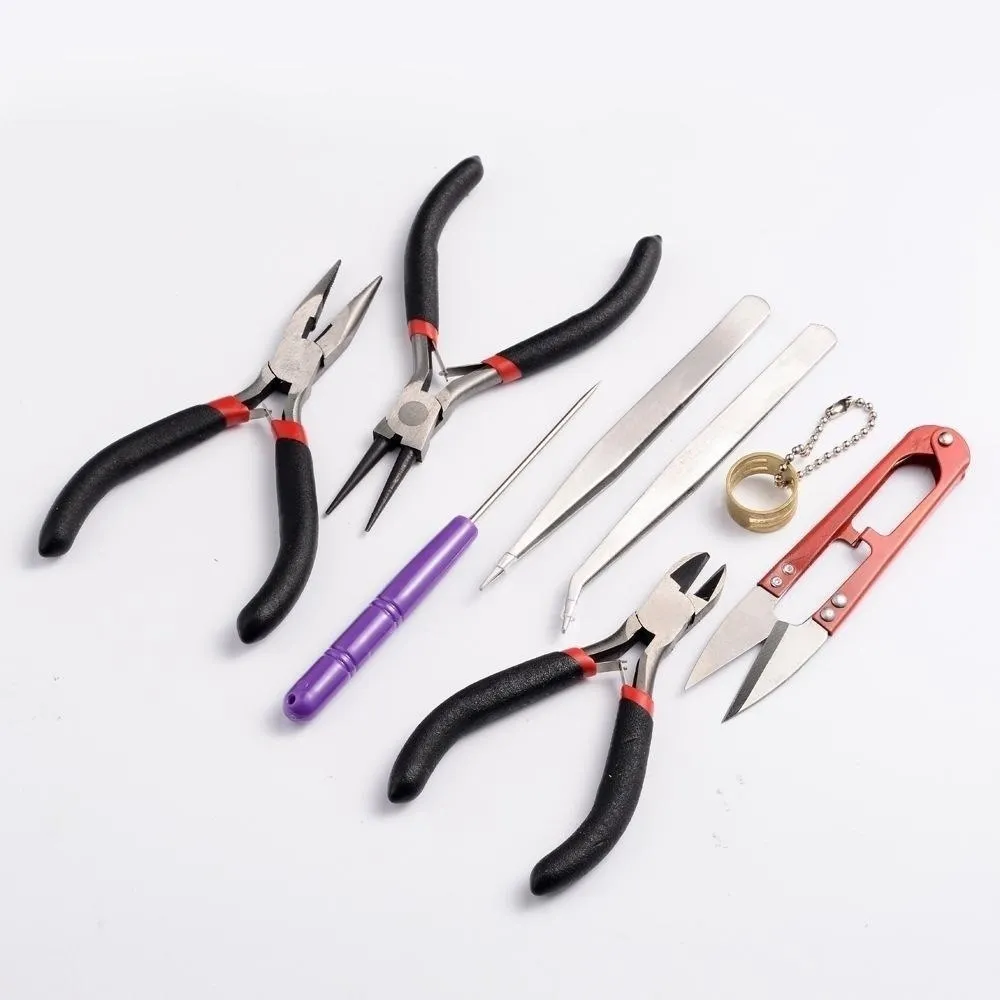 Mini Plier Round Nose Jewelry Pliers Solid Joint End Cutting Cushion Grip Wire Nipper Repair Tool