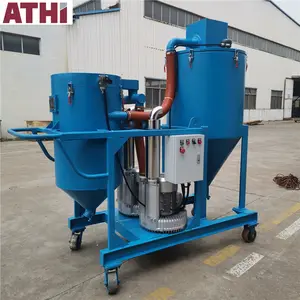 Mobile type abrasive steel shot grit collecting/absorbing machine recovery system