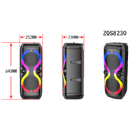 Altavoz ZQS8230 Deso de Alta Potencia con Sonido de Bajos, Altavoz para Fiestas, Karaoke, Altavoz Inalámbrico para Exteriores de Gran Tamaño