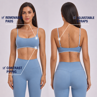 Soutien-gorge de sport respirant et décontracté à blocs de couleur pour femme, idéal pour le yoga, la gym et l'entraînement – Vêtements de sport personnalisés