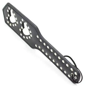 Flogger SM con Corazón Hueco y Remaches, Paleta para Azotes, Látigo BDSM, Juguete Sexual para Entrenamiento de Sumisión, Fetiche, Kinky y Sexy, para Parejas - Product Image 2