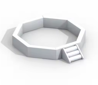 Ensemble de Jeu Doux Blanc pour Aire de Jeux Extérieure avec Clôtures pour Location de Fête d'Enfants Équipement de Jeu Doux Château Gonflable Fête d'Anniversaire