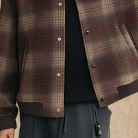 Veste matelassée à carreaux pour homme, coupe-vent, fermeture éclair, style bomber, vêtement d'extérieur décontracté pour l'hiver
