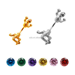 Модное металлическое кольцо в виде пупка из нержавеющей стали - Product Image 6