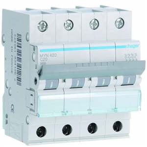 MYN420 Personalizzabile con Hagers MCB 4500A 4P curva C 20A 4 moduli - Product Image 1