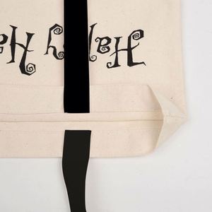 Custom Logo Printed Eco-Friendly Foldable Makeup Shopping Duffle <b>Bag</b> Reusable Cotton <b>Canvas</b> <b>Plain</b> Tote with Cartoon Pattern - Product Image 2