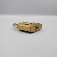 Cadenas en fer imitation peinture couleur laiton 50mm de sécurité supérieure avec porte en acier à clé croisée et serrure à clé pour une fermeture sécurisée